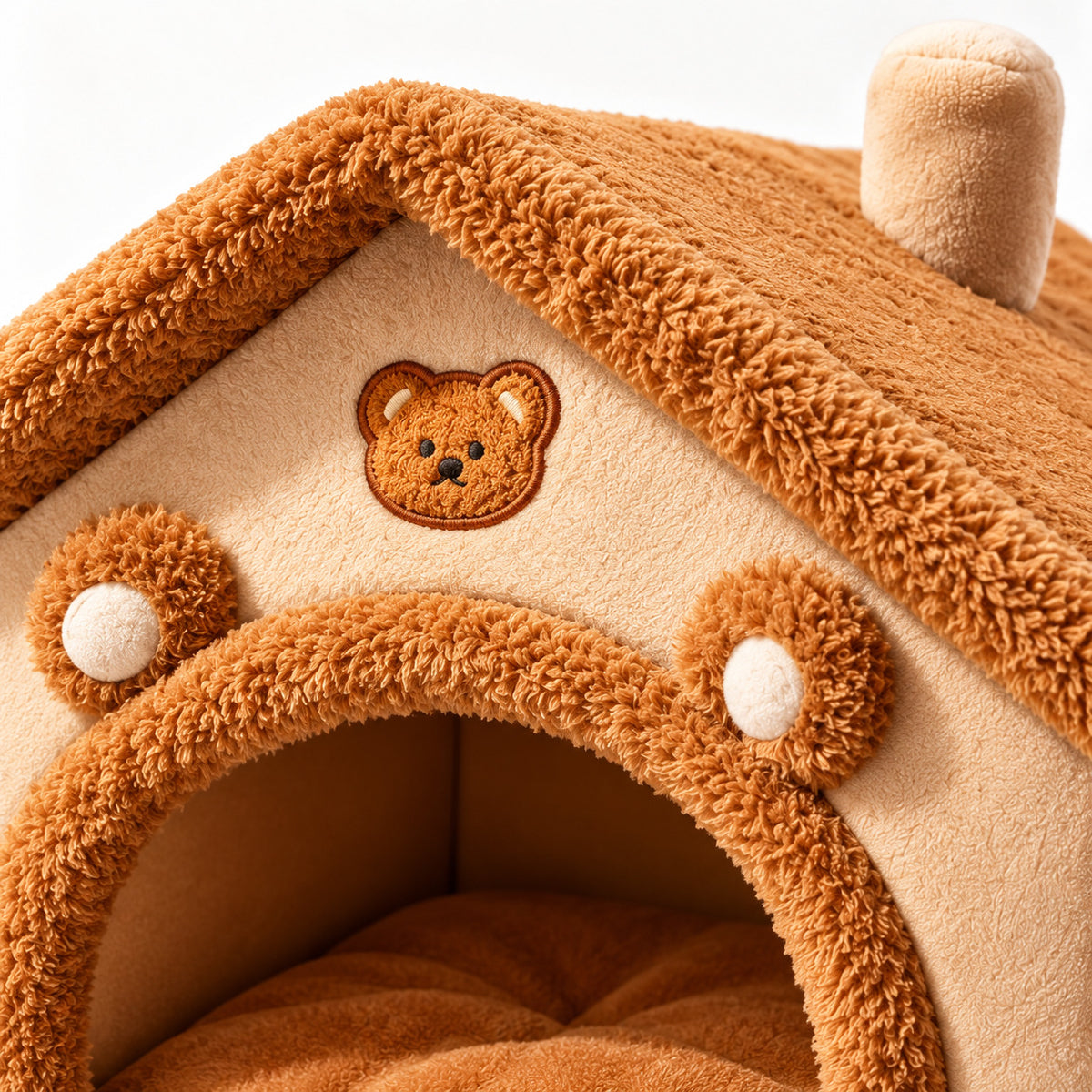 Snuggle Cottage — Plush Pet House Bed