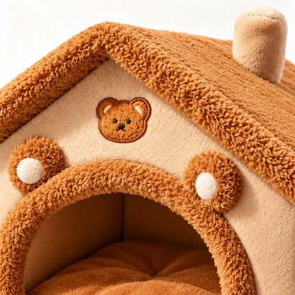 Snuggle Cottage — Plush Pet House Bed