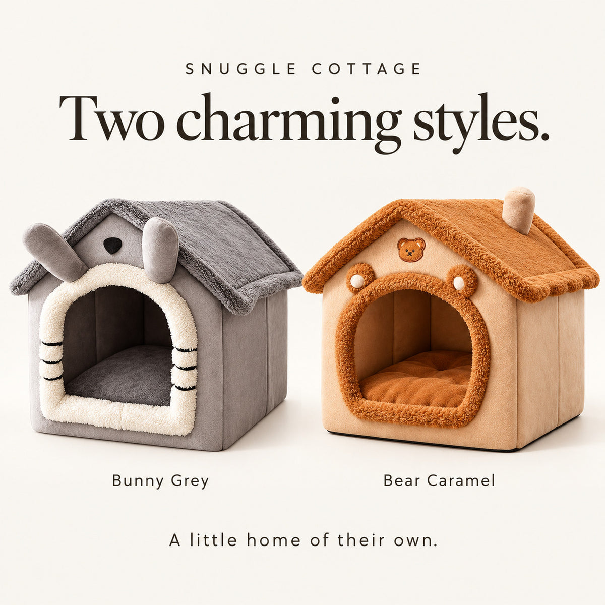 Snuggle Cottage — Plush Pet House Bed