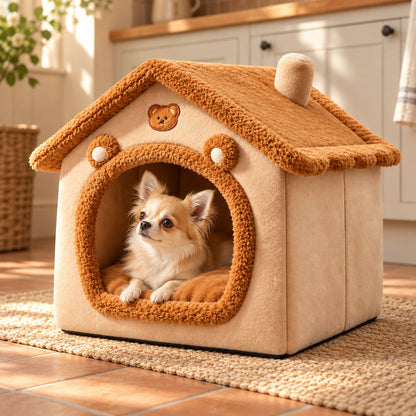 Snuggle Cottage — Plush Pet House Bed