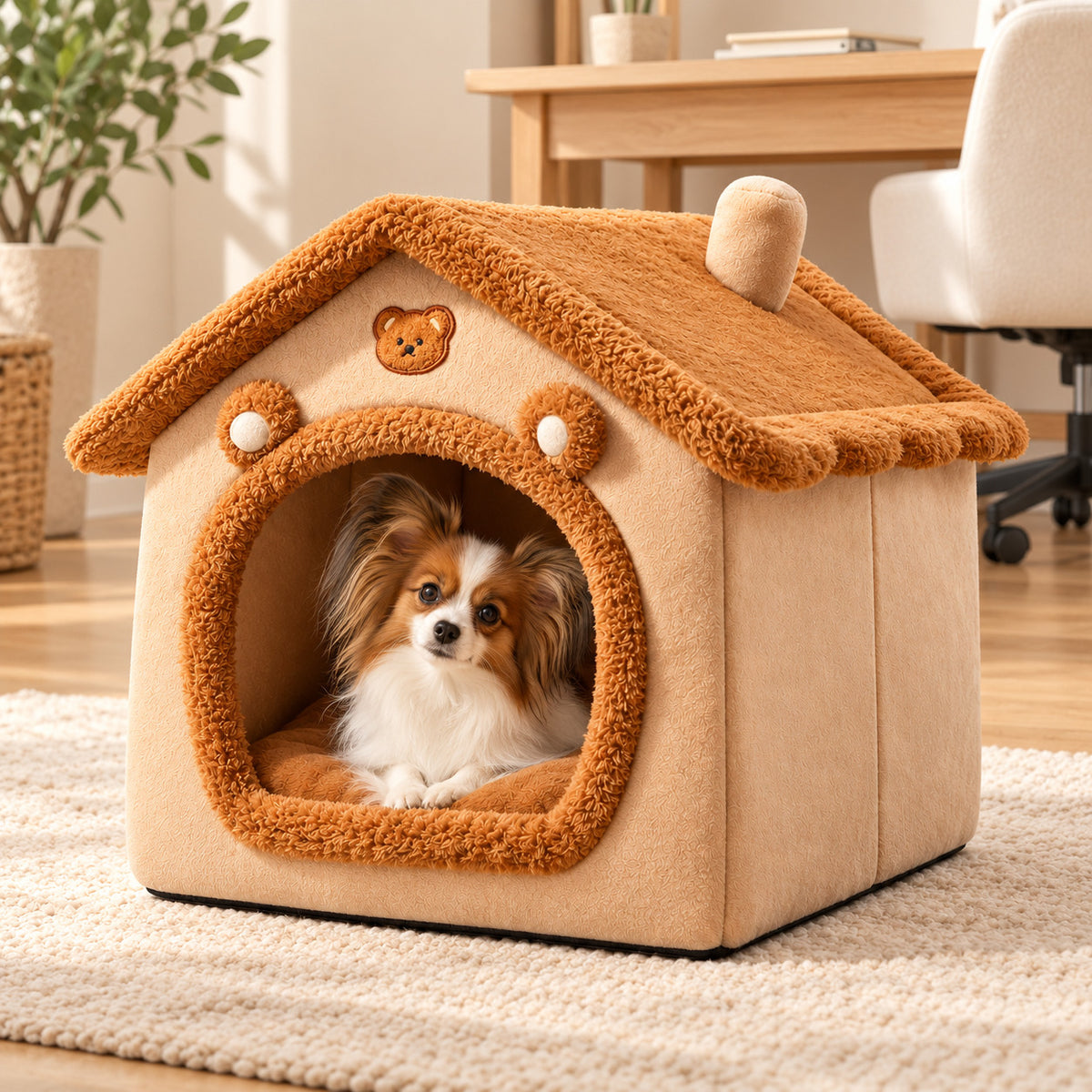 Snuggle Cottage — Plush Pet House Bed