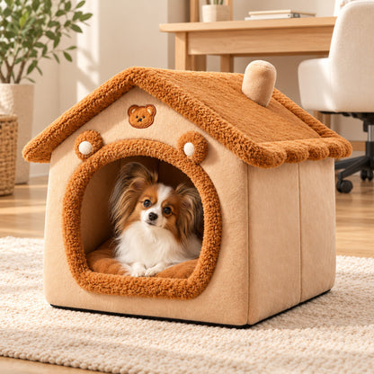 Snuggle Cottage — Plush Pet House Bed