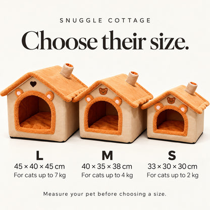 Snuggle Cottage — Plush Pet House Bed