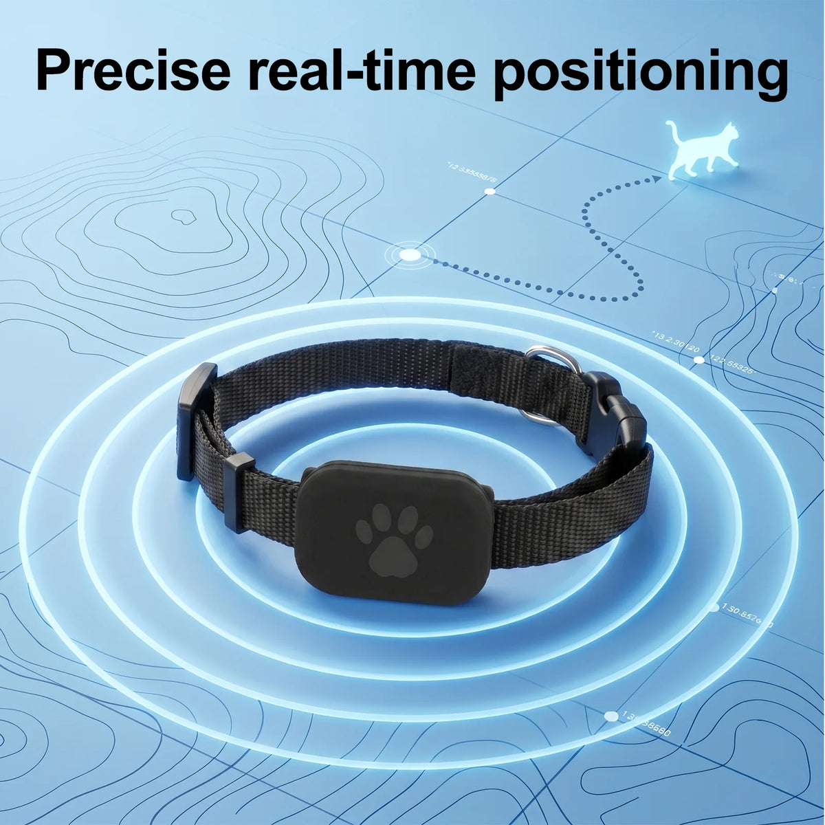 WoofyTag Tracker Collar for Cats & Dogs – Works with Find My